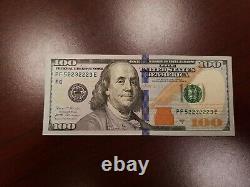 Series 2017 A US One Hundred Dollar Bill Note $100 Atlanta PF 52232223 F