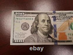 Series 2017 A US One Hundred Dollar Bill Note $100 Dallas PK 83773555 B