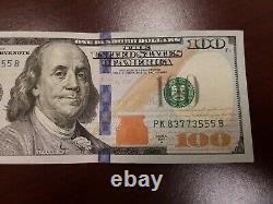 Series 2017 A US One Hundred Dollar Bill Note $100 Dallas PK 83773555 B