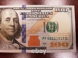 Series 2017 US One Hundred Dollar Bill Note $100 Atlanta PF 66111015 D