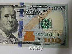 Series 2017 US One Hundred Dollar Bill Note $100 New York P 66919144 H (UA)