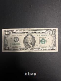 Small Face $100 bill (One Hundred Dollar Bill) Series 1977