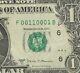 True Binary Fancy Serial Number One Dollar Bill F00110001b 1s 0s Low Sum Of 3