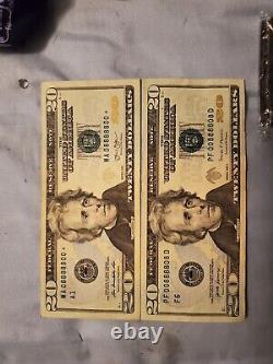 Two Binary Twenty Dollar Bills, Both Rated 99% Extremely Cool, One is a Starnote