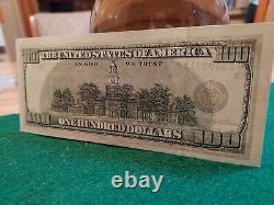 USA 1996 Uncirculated One Hundred Dollar Note From St. Louis Federal Bank