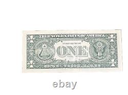 US Dollar Bill, Misprint, Ink On Green Seal