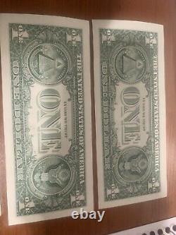 US One Dollar Bill Three Sequential Star Notes Crisp 2013
