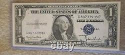 VINTAGE US SILVER CERTIFICATE BLUE SEAL ONE DOLLAR BILL $1.00 Series 1935D