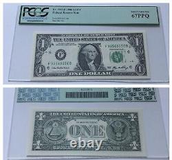 VINTAGE one DOLLAR REPEATER SERIAL NUMBER PCGS 67 PPQ $1 ST. LOUIS 2006 BILL PMG