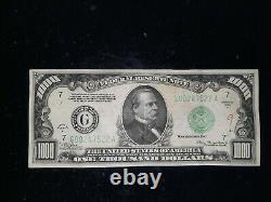Vintage US Currency 1934A $1000 One Thousand Dollar Bill G00247522A