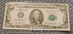 100 Bille Dollar Une Centaine De Réserves Fédérales Note 1977 A Très Rare
