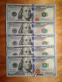 100 $ Cash (1) Série De Billets D'un Cent Dollars 2009 2013 2017 Monnaie Américaine Quickship