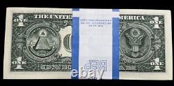 (100) Factures Séquentielles D'un Dollar Non Distribuées Des États-unis Factures D'un Dollar Factures D'un Dollar 100 D'entre Elles