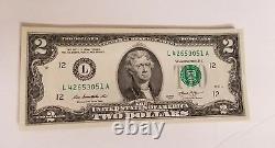 100 Notes Non Circulées De 2 $ Année De 2017 Deux Dollars (une Pile)