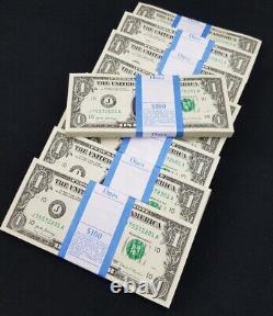 100 Nouveaux Billets D'un Dollar J A Série $1 Billets De Banque Kansas City Missouri Réserve