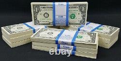 100 Nouveaux Billets D'un Dollar J A Série $1 Notes Kansas City Réserve Fédérale 7001
