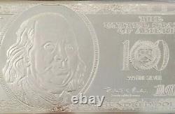 100 $ Un Cent Dollar Quarter Livre Billet D'argent. 999 Pures 4 Oz. Authentique