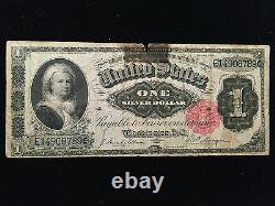 1886 One Dollar $1 Martha Silver Certificate Currency Note Bill