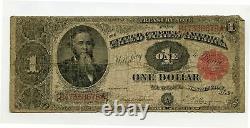 1891 $1 Billet Du Trésor Américain Grande Monnaie Un Dollar Bp329