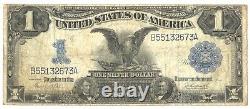 1899 $ 1 Dollar Black Eagle Silver Certificat Grande Taille Note Devise Mb965
