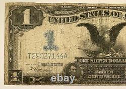1899 Nous $1 Un Dollar Certificat D'argent Bill Black Eagle Note Wow Nice