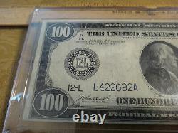 1914 Federal Reserve Note Cent Dollars $ 100 Horse Blanket