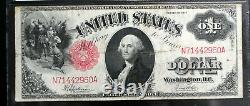 1917 1,00 $ One Dollar Legal Tender États-unis Note Pmg 25 Très Fine En #39
