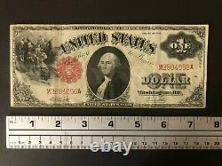 1917 $1 Grande Taille U.s. Legal Tender Note One Dollar Red Seal
