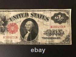 1917 $1 Grande Taille U.s. Legal Tender Note One Dollar Red Seal