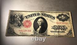1917 Sceau Rouge Un Dollar Grande Taille Nous Note Légal Appel D'offres 1 $ Papier Monnaie Devise