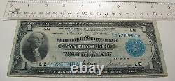 1918 Monnaie Nationale Réserve Fédérale San Francisco 1 Dollar Grand Note