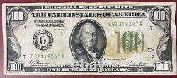1928 Un Projet De Loi De 100 $ Un Millier De Dollars Redémable Dans La Réserve Fédérale D'or #41533