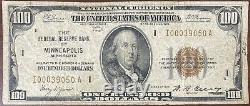 1929 Bill D'une Centaine De Dollars 100 $ Monnaie Nationale Note Distribuée #38134
