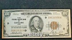 1929 Note Circulée Sur La Réserve De La Fédé Dollaire À Un Cinquante-cinquante-100 $ Projet De Loi
