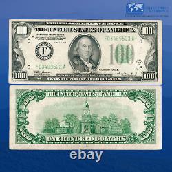 1934A 100 dollars FRN Atlanta, sceau vert, TB #69523