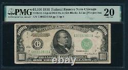1934 1000 $ Billet D'un Millier De Dollars Devise Encaisse Note Argent Pmg Vf 20