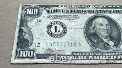 1934 100 $ Note De La Réserve Fédérale San Francisco / Fr 2152l / Cent Dollars
