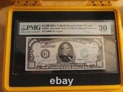 1934 (1 000 $) 1 000 $ Chicago (g) Réserve Fédérale Note Pmg Vf 30
