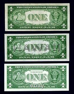 1935 Un 1$ Afrique du Nord 1935 Un 1$ Hawaï 1957 Un 1$ Certificat d'argent Étoile