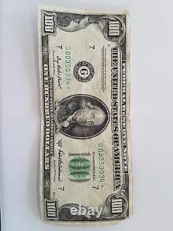 1950d $ 100 Un Cent Dollar Bill Grand État