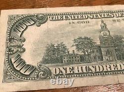 1966 100 $ Cent Dollars Sceau Rouge Appel D'offres Légal États-unis Note