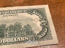 1966 100 $ Cent Dollars Sceau Rouge Appel D'offres Légal États-unis Note