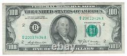 1969 A $100 Cent Dollars Bill Federal Reserve Note B New York Vintage