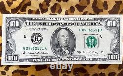1969 C 100 $ Projet De Loi De Crédits Fédéral De Réserve Note Échelle Éparpillée