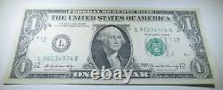 1969 Offset Printing Transfer Error $1 One Dollar Federal Reserve Currency Note (en)