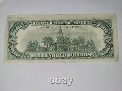 1977 Richmond 100 $ Un Cent Dollars Bill Federal Reserve Bank Note Vintage