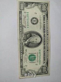 1977 Richmond 100 $ Un Cent Dollars Bill Federal Reserve Bank Note Vintage