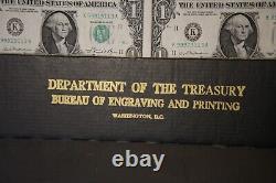 1981 Feuille Non Découpée 32 1 $ Un Dollar Réserve Fédérale Argent Non Circulé Org