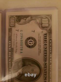 1988 100 $ Cent Dollars De La Réserve Fédérale Note Crisp! (2 Au Total)