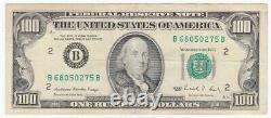1988 Cent Dollars 100 Note De La Réserve Fédérale Amende Très Fine F Vf